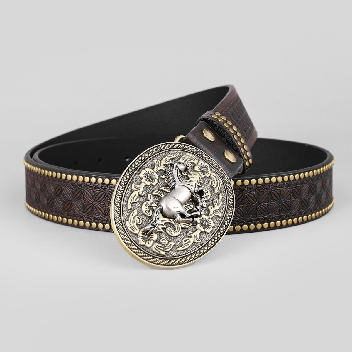 Classic Leather Cowboy Belt