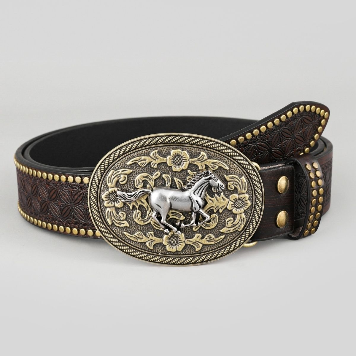 Classic Leather Cowboy Belt