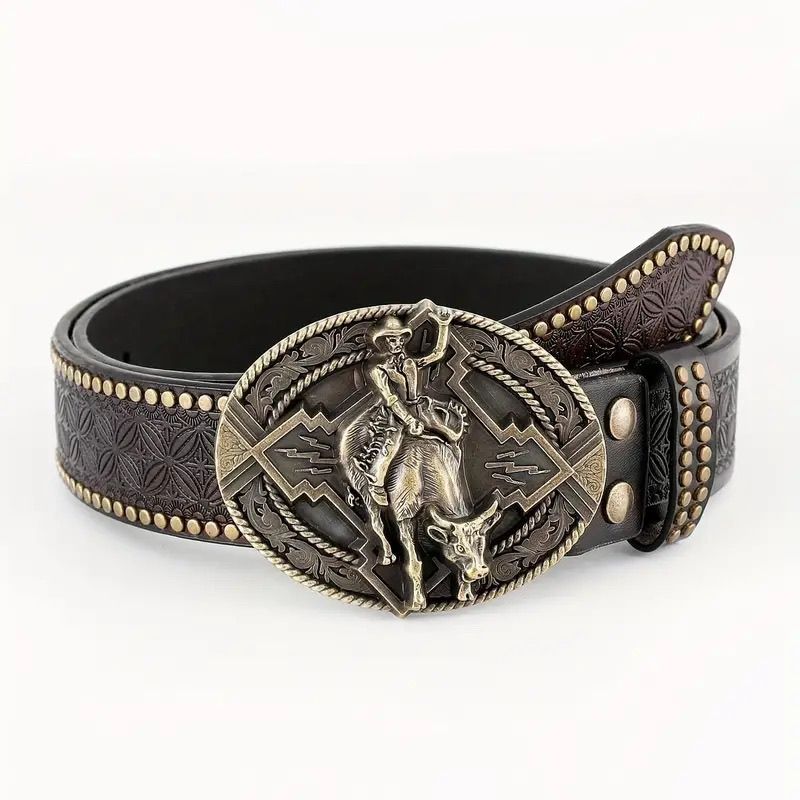 Classic Leather Cowboy Belt
